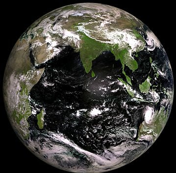 স্যাটেলাইট থেকে তোলা ছবিতে বাংলাদেশ