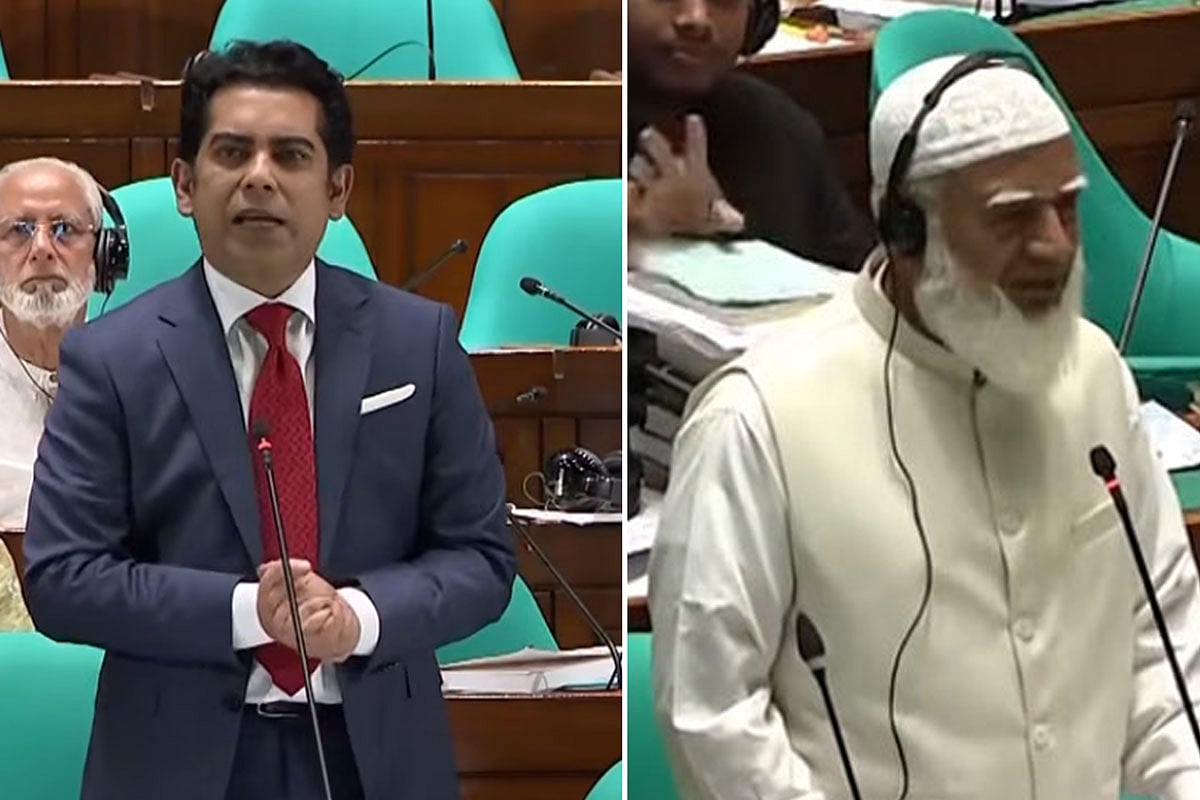 সংসদে  আন্দালিভ রহমান পার্থ ও  শফিকুর রহমান। ২৮ এপ্রিল