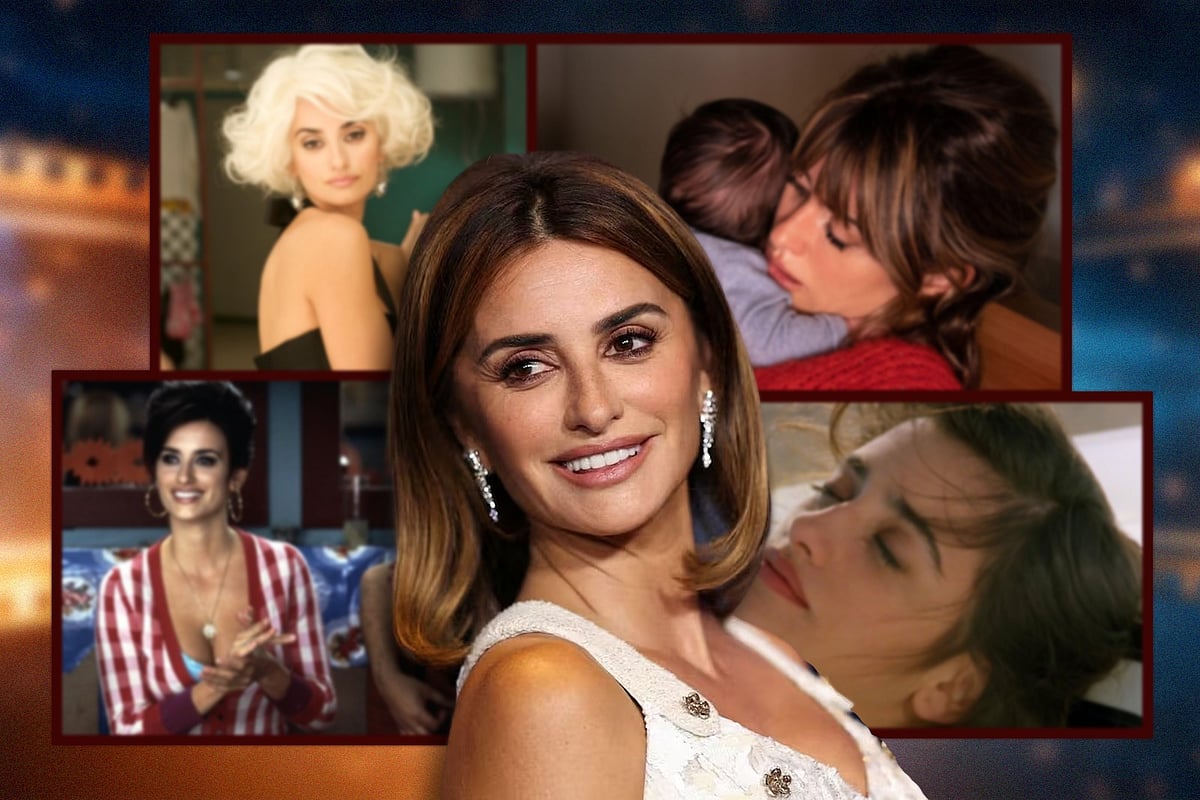 বিভিন্ন সিনেমার দৃশ্যে পেনেলোপে ক্রুজ। কোলাজ