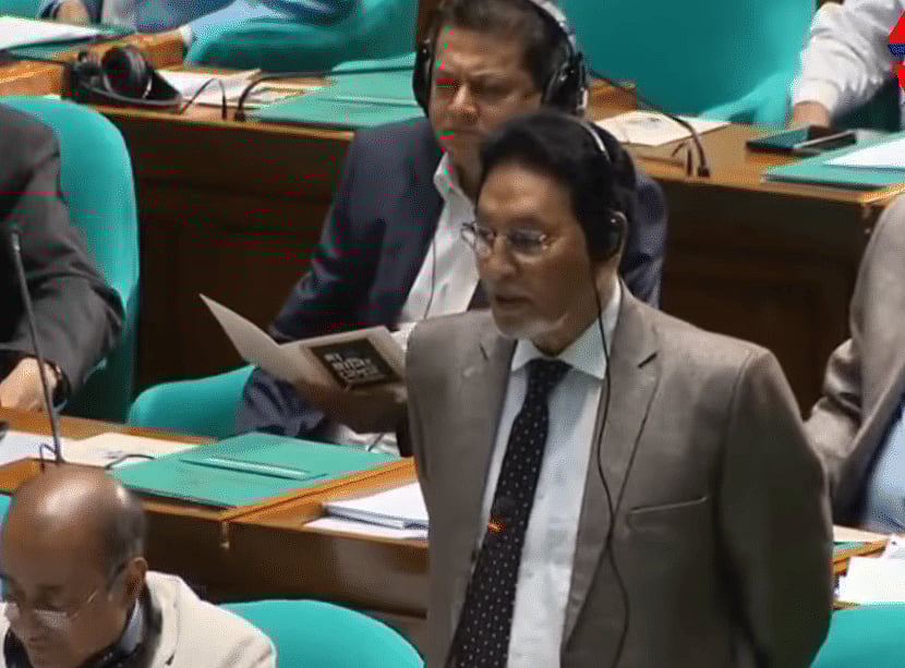 সংসদে চিফ হুইপ মো. নূরুল ইসলাম।