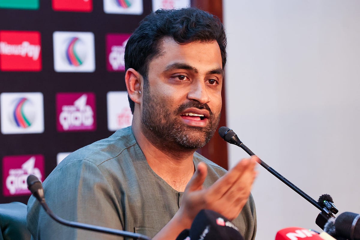 সংবাদ সম্মেলনে তামিম ইকবাল