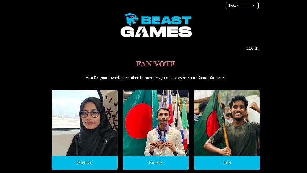 বিস্ট গেমসে অংশ নেওয়ার জন্য প্রাথমিকভাবে নির্বাচিত হয়েছেন মানসুরা নাজনীন, হামিম রহমান ও কাজী মোবারক হোসেন (বাঁ থেকে)