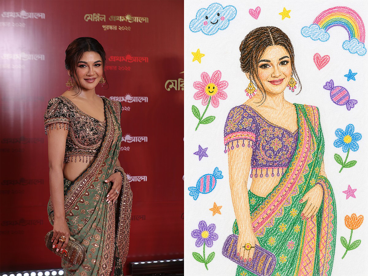 অভিনেত্রী জয়া আহসানের ‘ক্রেয়ন স্টাইল’ ছবিটি চ্যাটজিপিটি দিয়ে তৈরি