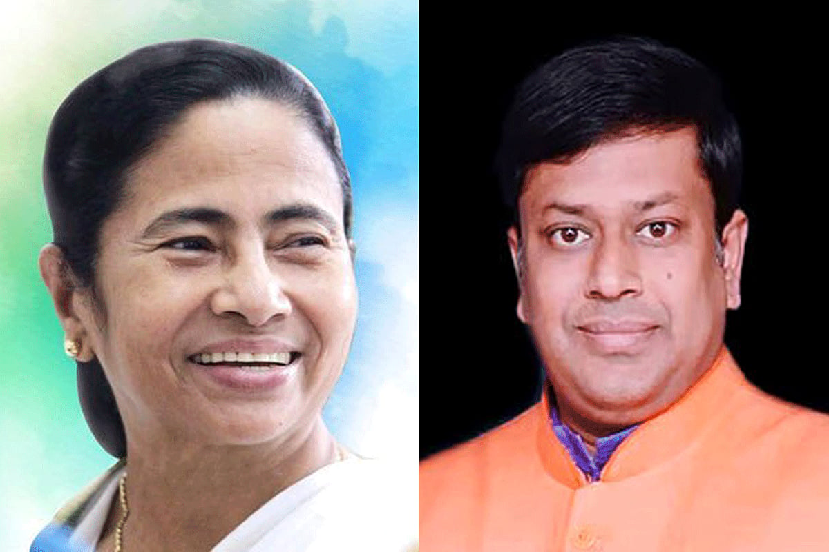 মমতা বন্দ্যোপাধ্যায় ও সুকান্ত মজুমদার