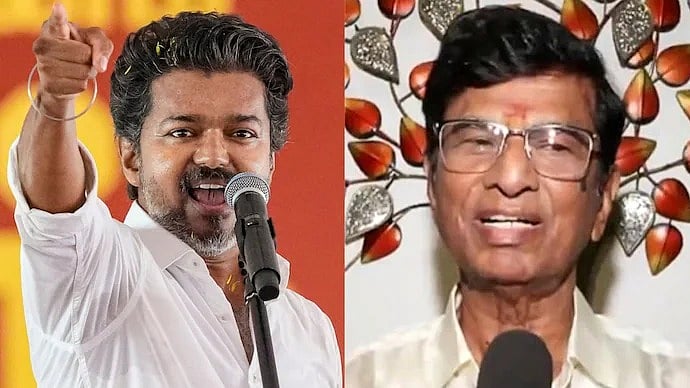 বিজয় ও এস এ চন্দ্রশেখর। কোলাজ