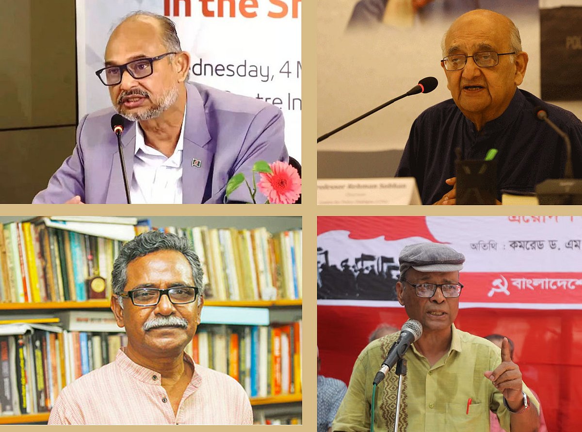 ‘বিএনপি সরকারের ১০০ দিন—একটি প্রাথমিক মূল্যায়ন’ শীর্ষক অনলাইন আলোচনায় অংশ নেন প্রধানমন্ত্রীর অর্থ ও পরিকল্পনাবিষয়ক উপদেষ্টা রাশেদ আল মাহমুদ তিতুমীর, বিশিষ্ট অর্থনীতিবিদ অধ্যাপক রেহমান সোবহান, অধ্যাপক আনু মুহাম্মদ ও ঢাকা বিশ্ববিদ্যালয়ের অর্থনীতি বিভাগের অধ্যাপক ও অর্থনীতিবিদ এম এম আকাশ