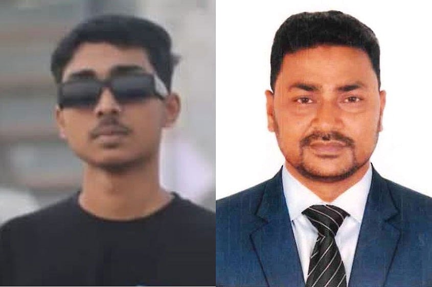 জুলাই শহীদ শাহরিয়ার হাসান আলভী ও তার বাবা আবুল হাসান