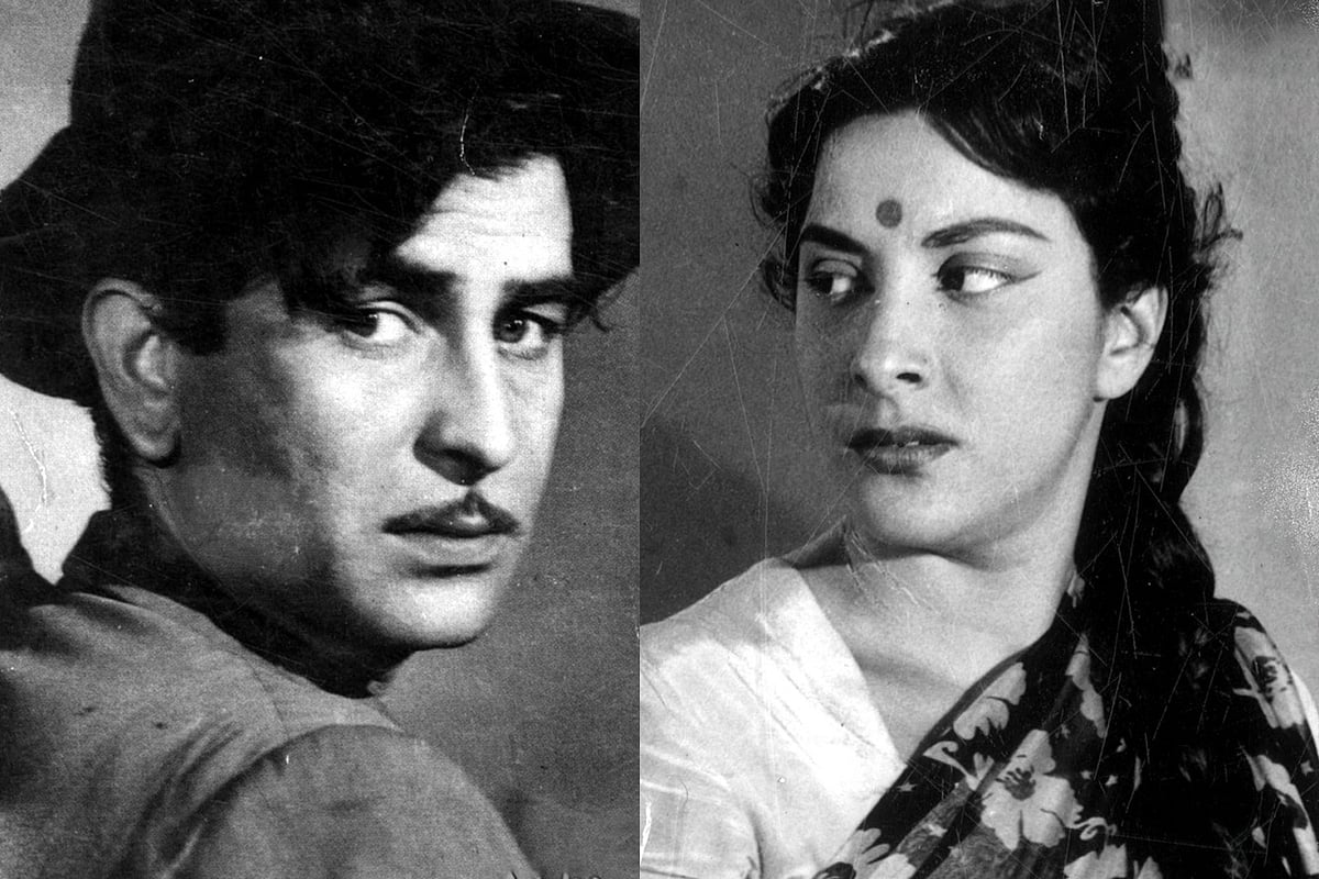 রাজ কাপুর ও নার্গিস। কোলাজ