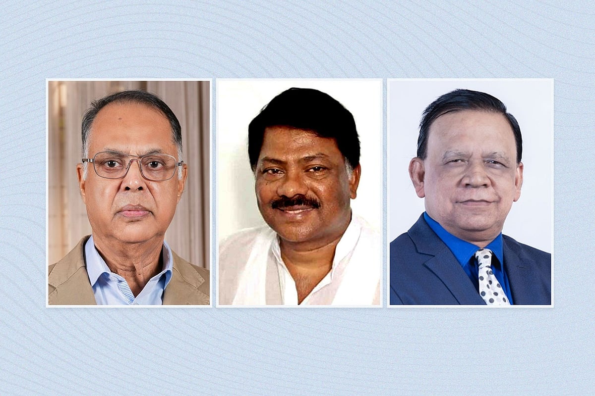 (বাঁ থেকে) বিদ্যুৎ, জ্বালানি ও খনিজ সম্পদমন্ত্রী ইকবাল হাসান মাহমুদ, সংসদ সদস্য এম রুহুল কুদ্দুস তালুকদার ও সংসদ সদস্য এ এম মাহবুব উদ্দিন খোকন