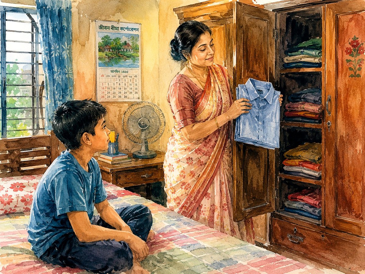 নতুন কাপড়ের গন্ধে ফিরে আসে মা