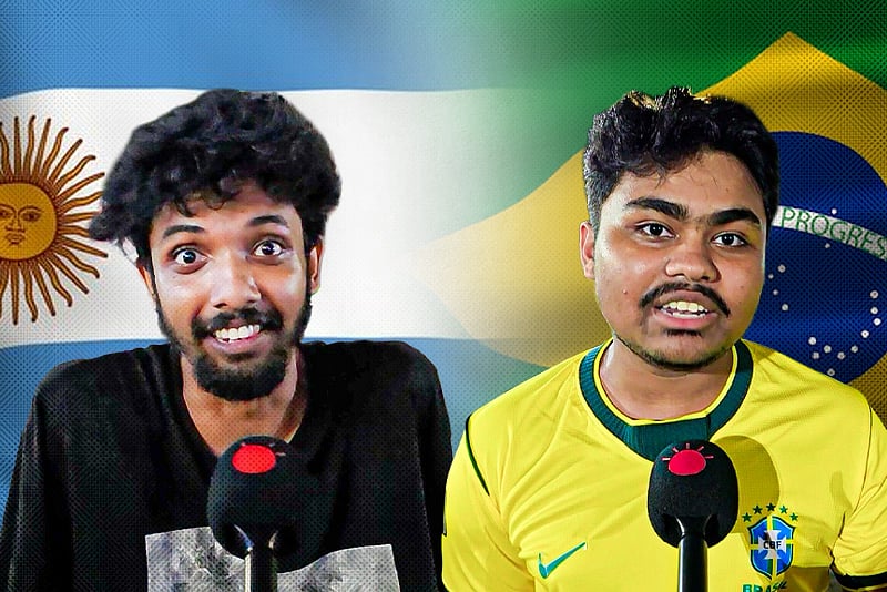 ব্রাজিল-আর্জেন্টিনা ভক্তদের কথার লড়াই, টিএসসিতে উত্তাপ