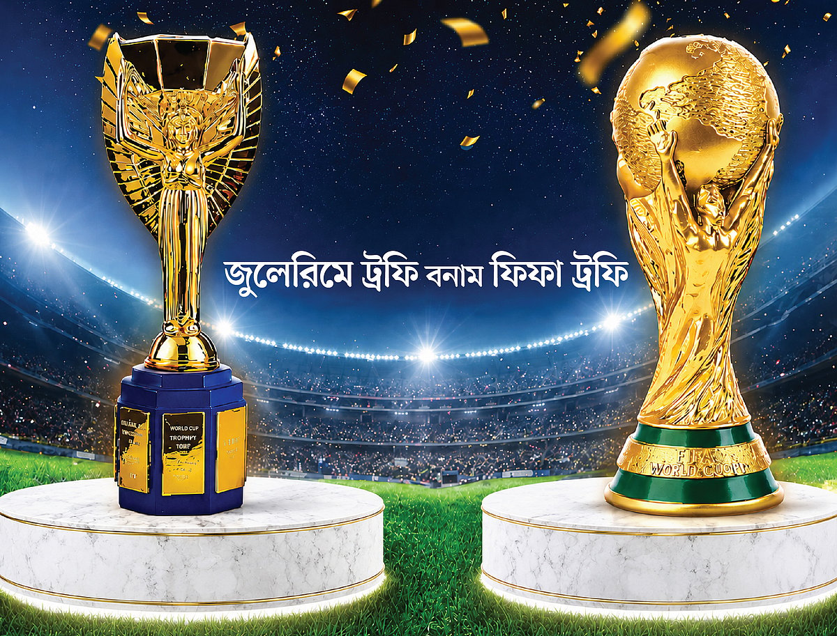 বিশ্বকাপের জুলে রিমে ট্রফি বনাম ফিফা ট্রফি