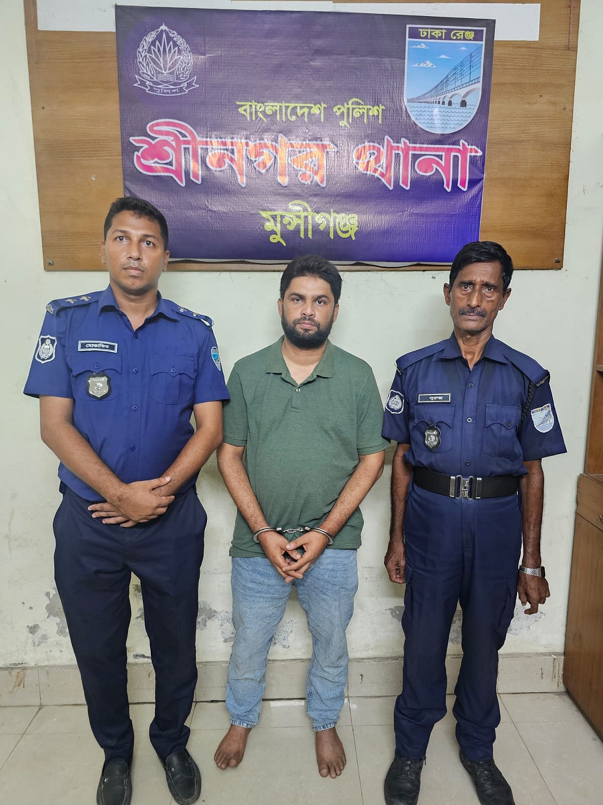 শ্রীনগরে আটক ইউনিয়ন আওয়ামী লীগের সাধারণ সম্পাদক সাব্বির শেখ