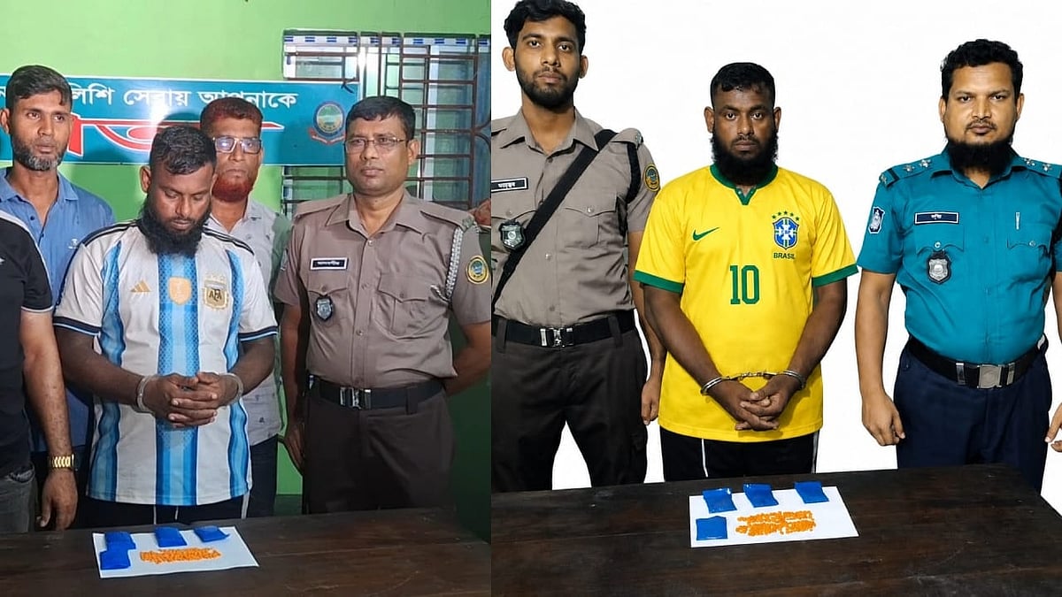 ডানে প্রকৃত ছবি, বাঁয়ে এআই দিয়ে জার্সি বদলে দেওয়া 
