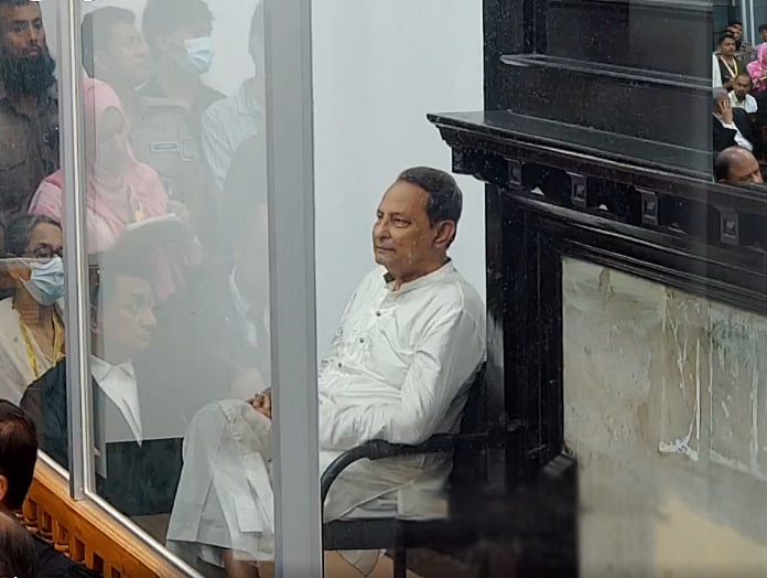 আন্তর্জাতিক অপরাধ ট্রাইব্যুনাল–২–এ হাসানুল হক ইনু। আজ মঙ্গলবার রায় ঘোষণাকালে