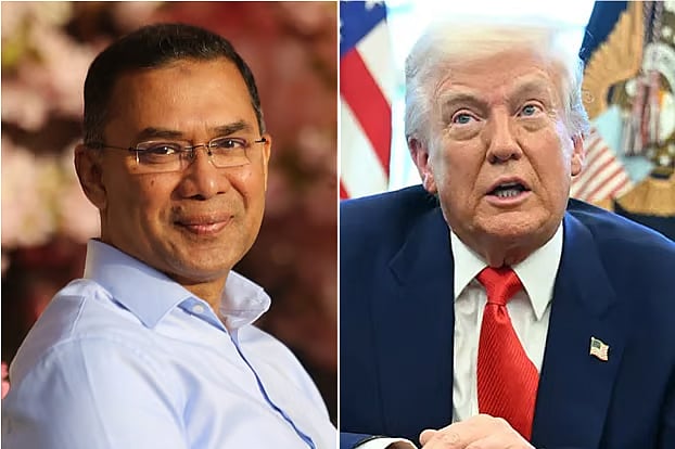 বাংলাদেশের প্রধানমন্ত্রী তারেক রহমান ও যুক্তরাষ্ট্রের প্রেসিডেন্ট ডোনাল্ড ট্রাম্প