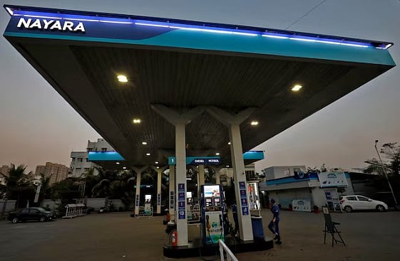 ভারতের আহমেদাবাদে নায়ারা এনার্জির একটি ফুয়েল স্টেশন