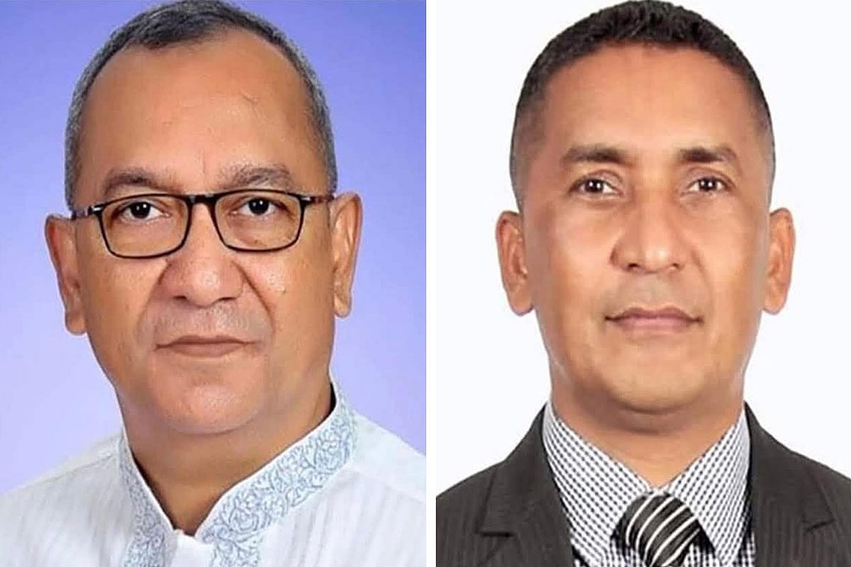 যুবদলের সভাপতি আবদুল মোনায়েম (মুন্না) ও সাধারণ সম্পাদক নুরুল ইসলাম (নয়ন)