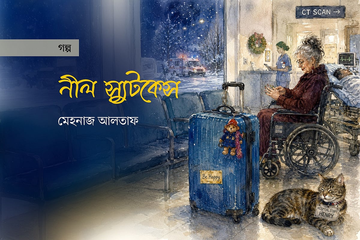 নীল স্যুটকেস