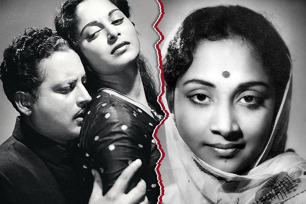 গুরু দত্ত, ওয়াহিদা রেহমান ও গীতা দত্ত। কোলাজ