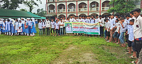 নেত্রকোনায় প্রধান শিক্ষককে গ্রেপ্তারের প্রতিবাদে শিক্ষার্থীদের পরীক্ষা বর্জন, বিক্ষোভ