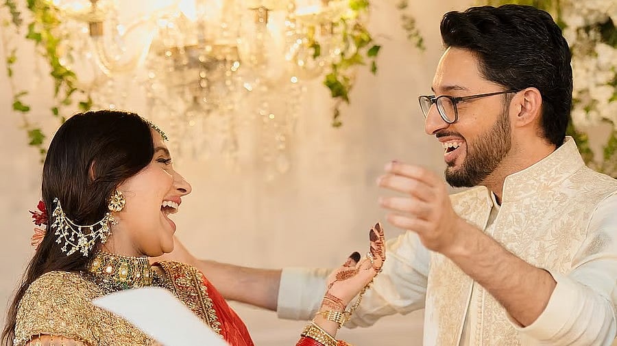 আকাঙ্ক্ষা রঞ্জন ও শরণ শর্মা। ইনস্টাগ্রাম থেকে