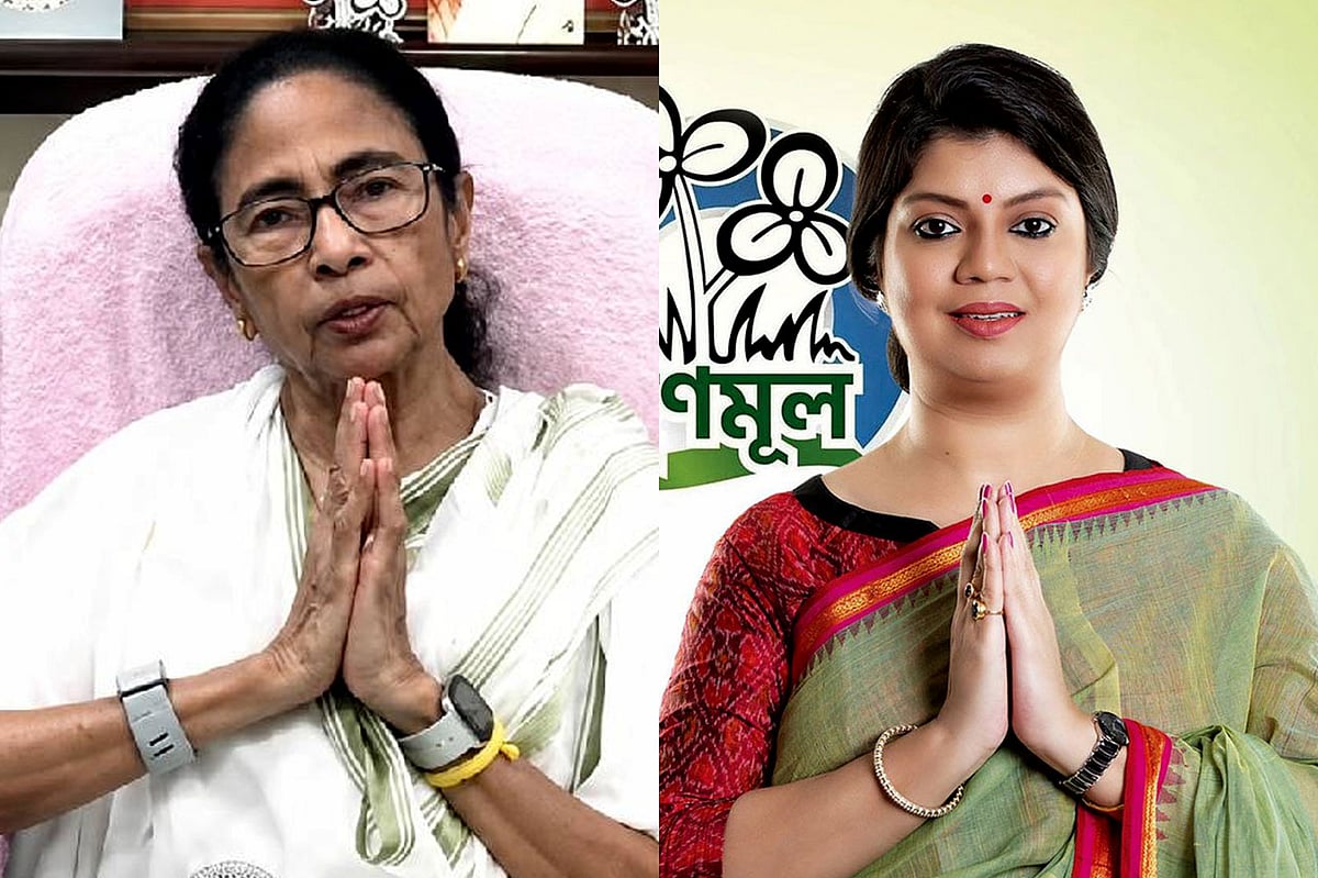 পশ্চিমবঙ্গের সাবেক মুখ্যমন্ত্রী ও তৃণমূল নেত্রী মমতা বন্দোপাধ্যায় ও জুঁই বিশ্বাস