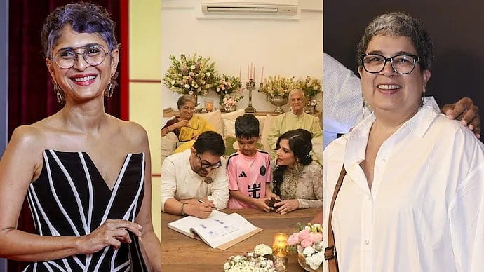আমিরের তৃতীয় বিয়েতে ছিলেন না কিরণ ও রীনা। কোলাজ