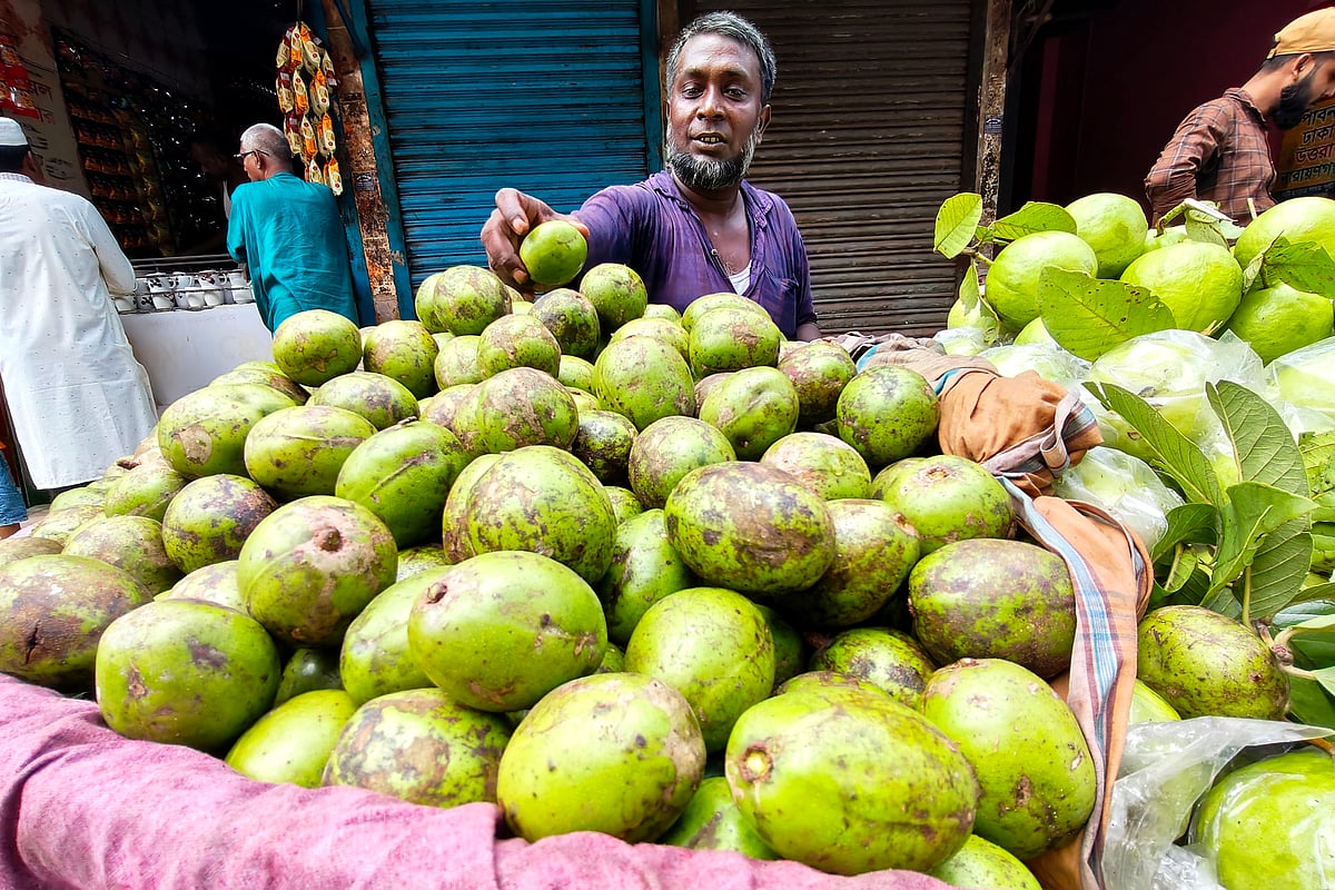 বাজারে বর্ষার বাহারি ফলের সমাহার