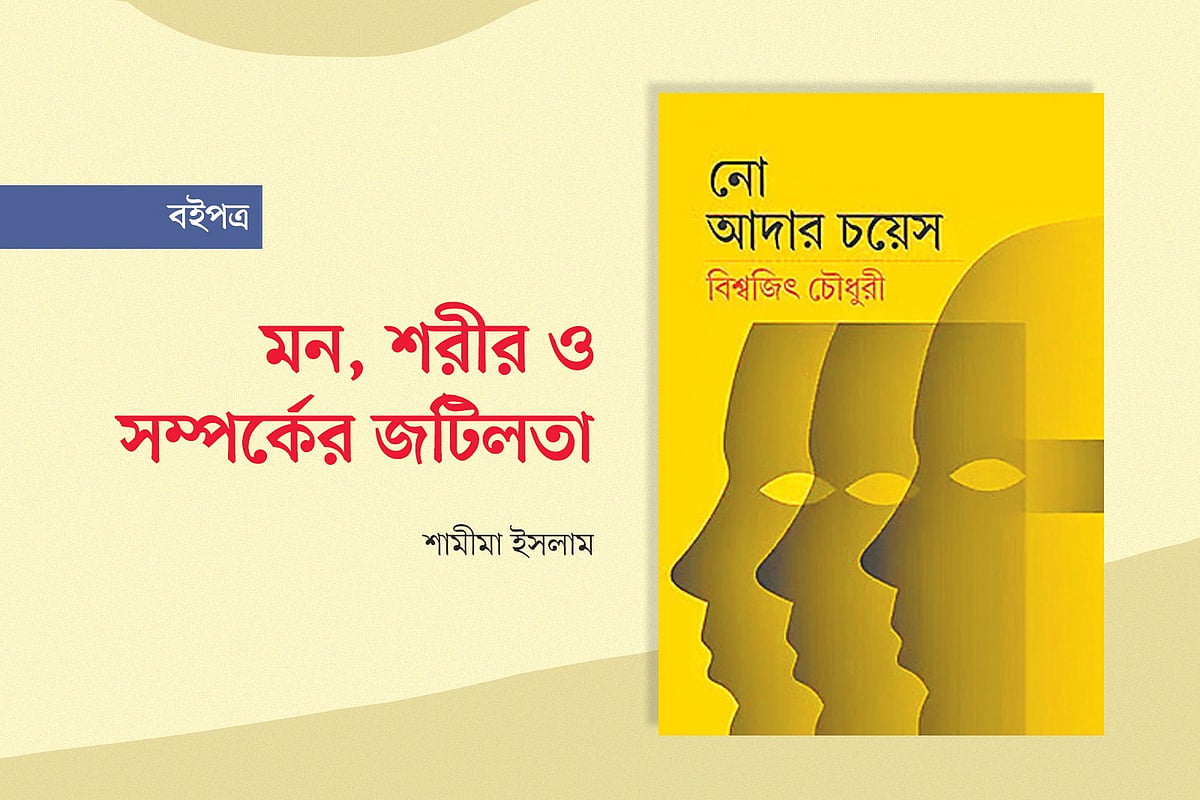 বিশ্বজিৎ চৌধুরীর ‘নো আদার চয়েস’ বইয়ের প্রচ্ছদ অবলম্বনে গ্রাফিক্স : প্রথম আলো
