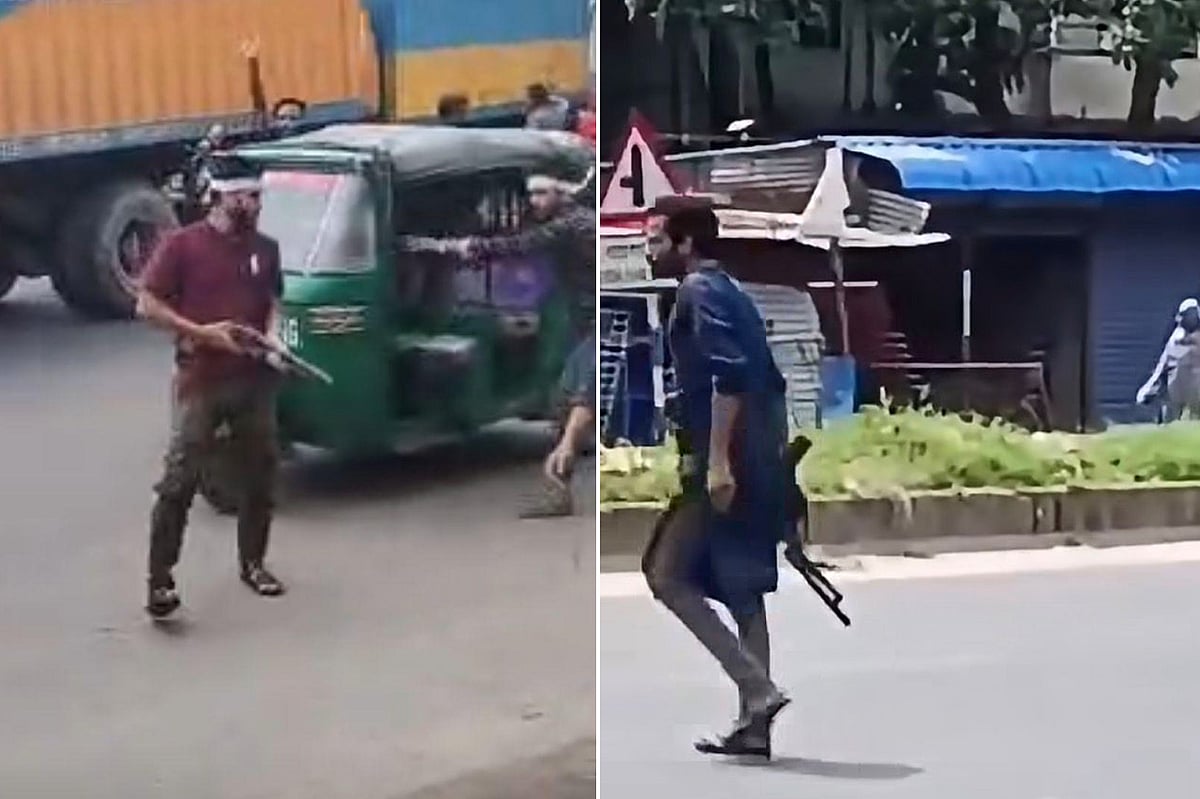 বিএনপির প্রতিষ্ঠাবার্ষিকী ঘিরে চট্টগ্রামের সীতাকুণ্ডে দলের দুই পক্ষের মধ্যে পাল্টাপাল্টি ধাওয়া ও সংঘর্ষের সময় অস্ত্র হাতে দুই যুবক