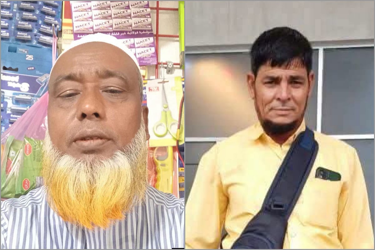 নিহত প্রবাসী খালিদ আহমদ ও আবদুল করিম (ডানে)