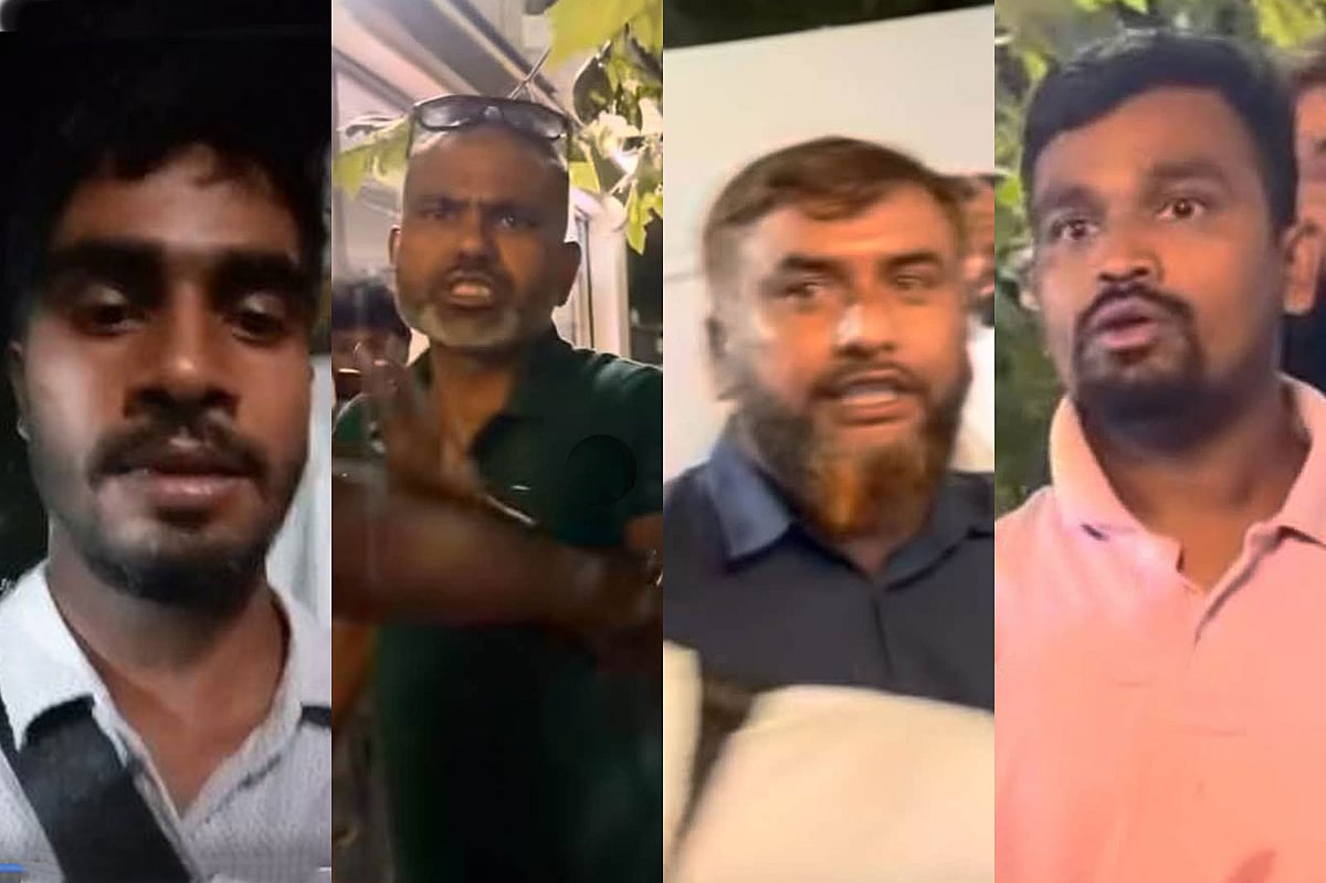(বাঁ থেকে) মনিরুল হাওলাদার, শিপল মাহমুদ বিপ্লব, ইলিয়াস মিয়া ও আলতাফ পাহাড়