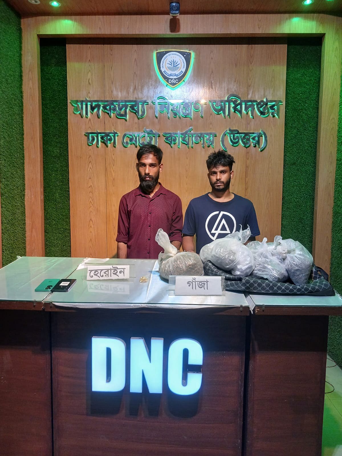মাদক কারবারে জড়িত অভিযোগে গ্রেপ্তার আল-আমিন ও মোজাম্মেল হক