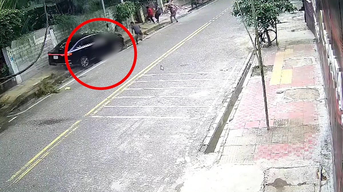The private car was killed, the driver detained
