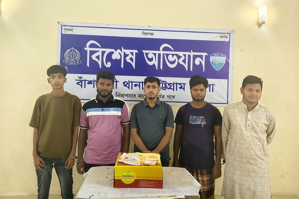 Eight leaders, including cake, were arrested during Sheikh Hasina's birth anniversary.