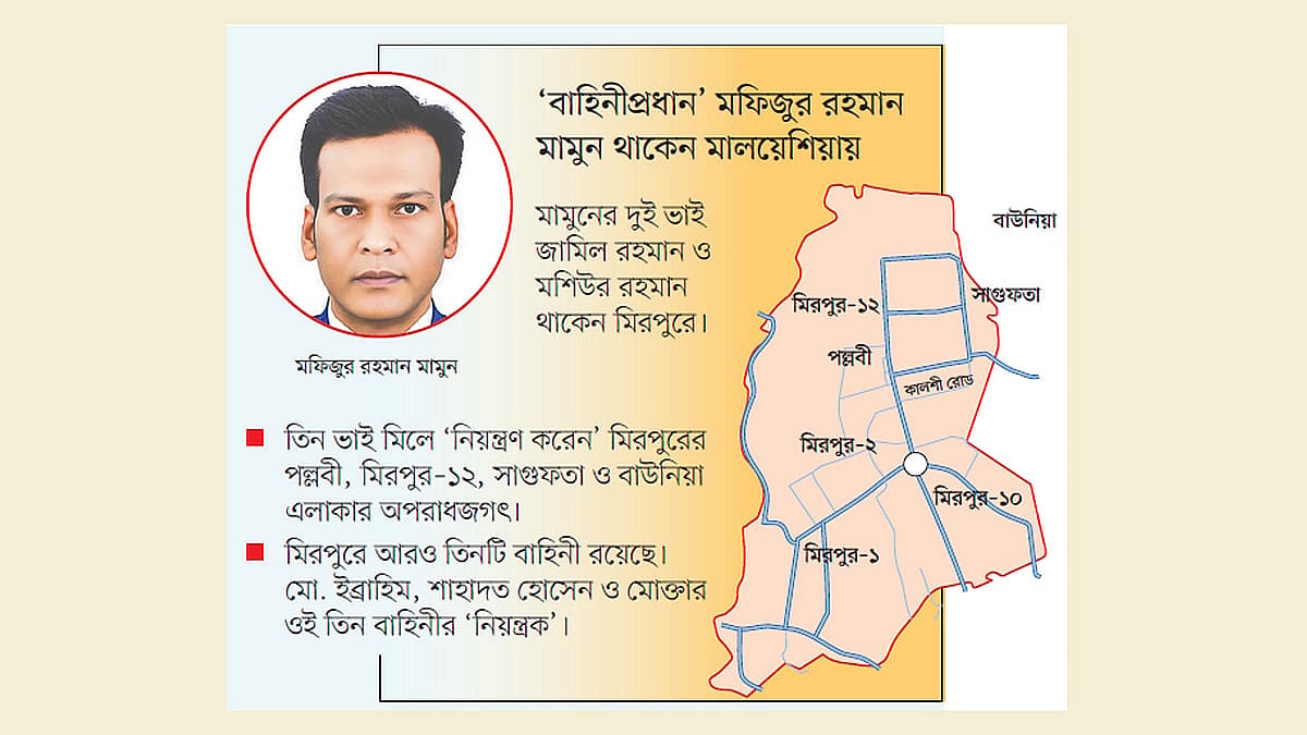 Three brothers in Mirpur, three areas.