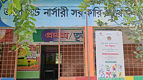 চারপাশে সরকারি দপ্তর, ফাটল ধরা স্কুল ভবনে চলছে পাঠদান