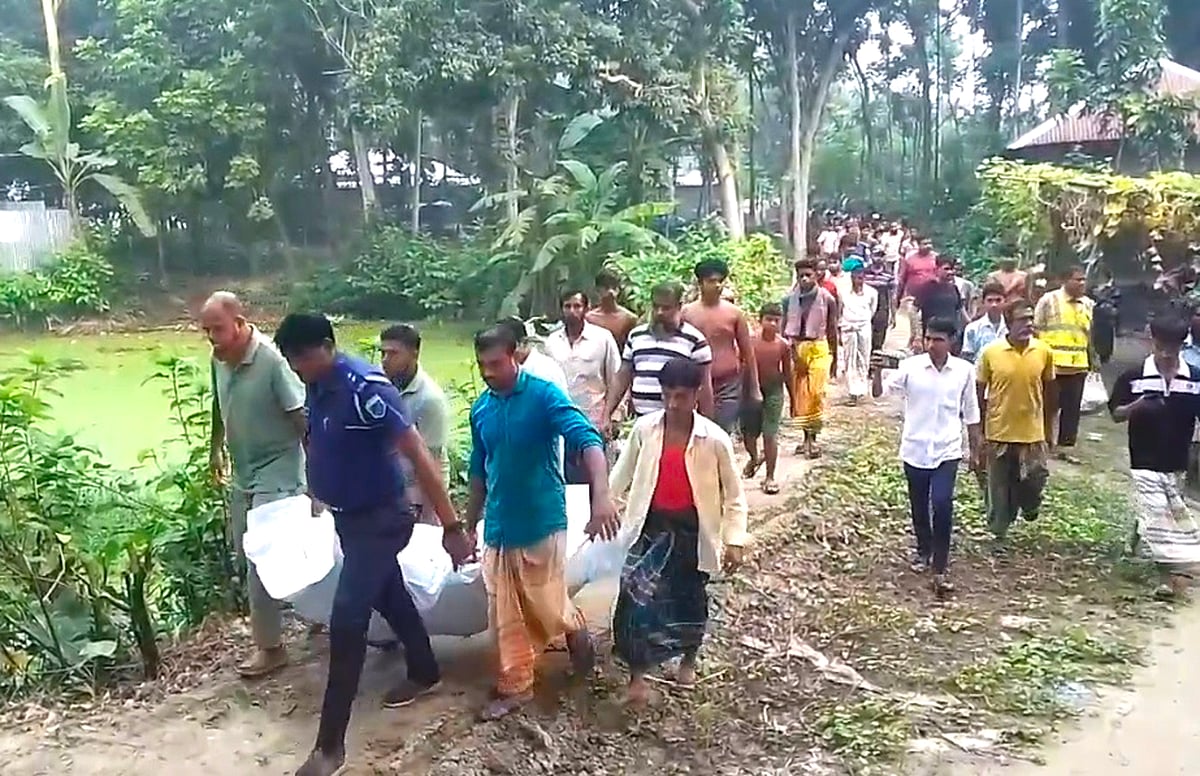 নিখোঁজ ব্যবসায়ীর ঝলসানো মরদেহ পড়ে ছিল বাড়ির পেছনের হলুদখেতে