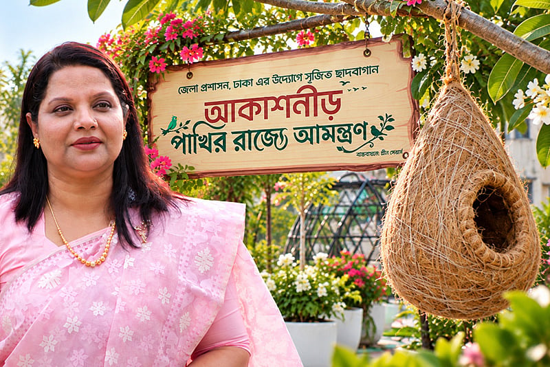 পাখিদের জন্য ডিসি অফিসের ছাদে ‘আকাশনীড়’