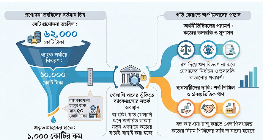 প্রণোদনা তহবিলের ঋণে গতি কম