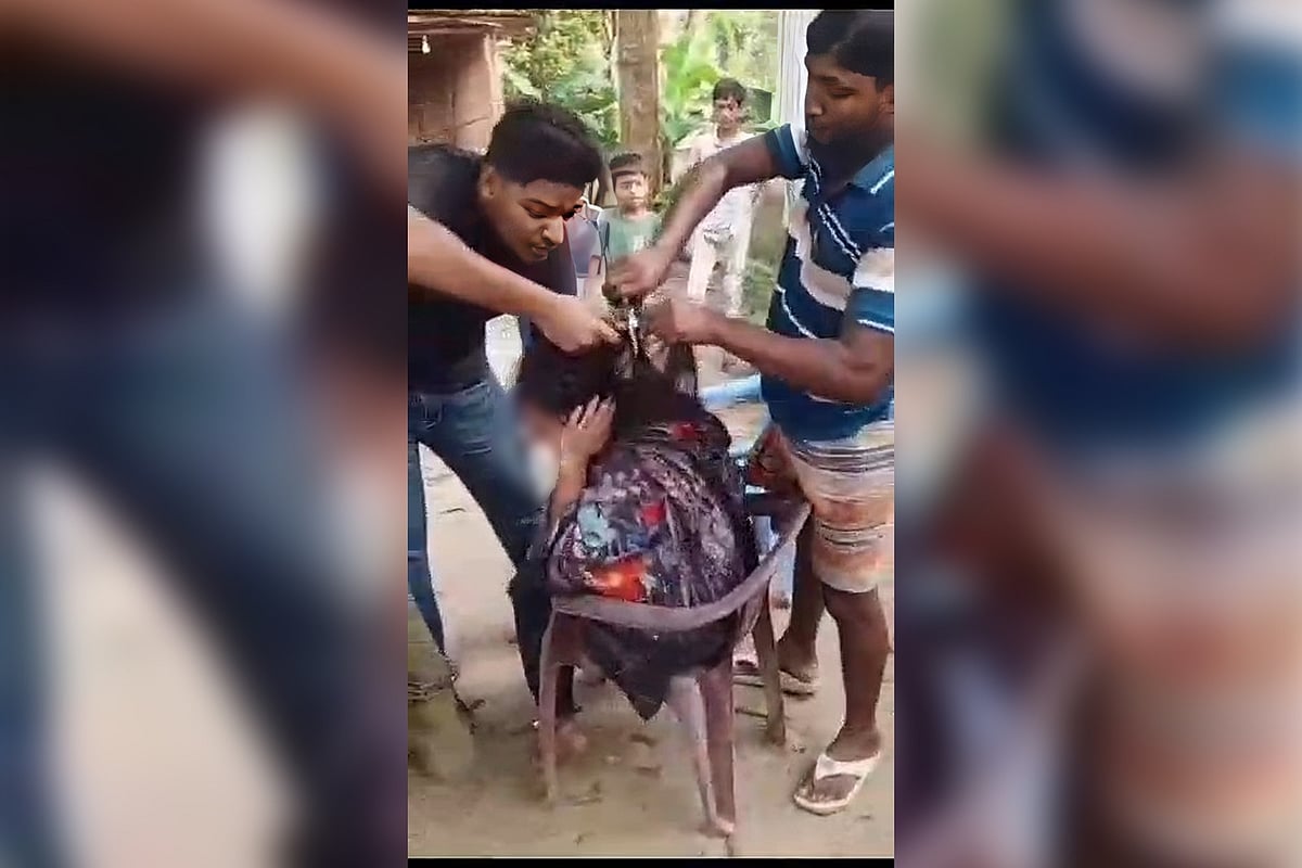 ফরিদপুরে প্রবাসীর স্ত্রীর চুল কেটে ও গাছে বেঁধে নির্যাতন, ভিডিও ফেসবুকে