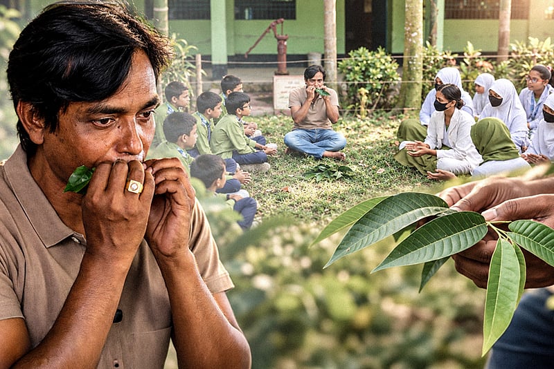 গাছের পাতায় সুর তুলে দেশজুড়ে পরিচিত গোলাম রাব্বানী, বাজালেন কোক স্টুডিওতেও