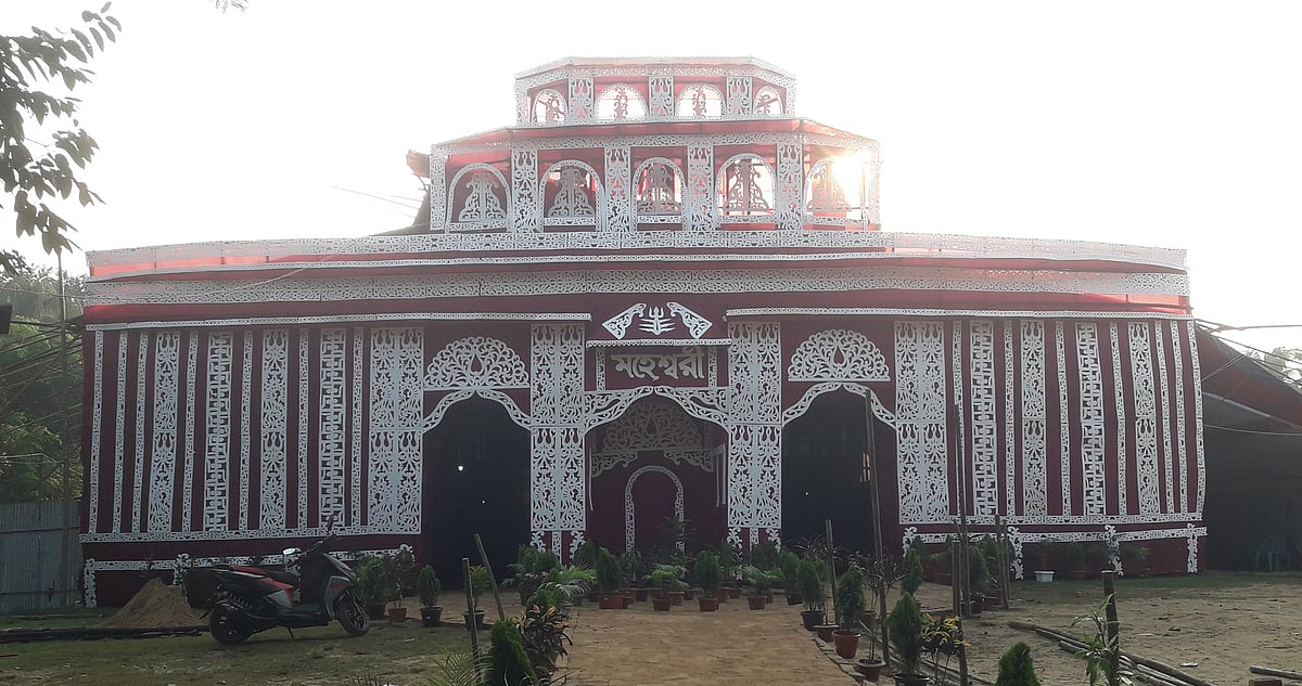 কৈলাস, কান্তজিউ মন্দিরের আদলে মণ্ডপ, কোথাও মেলার আবহ