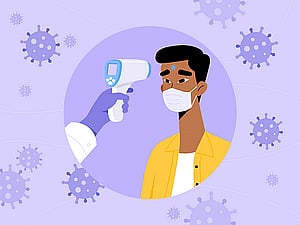 Symbolic image of checking for coronavirus