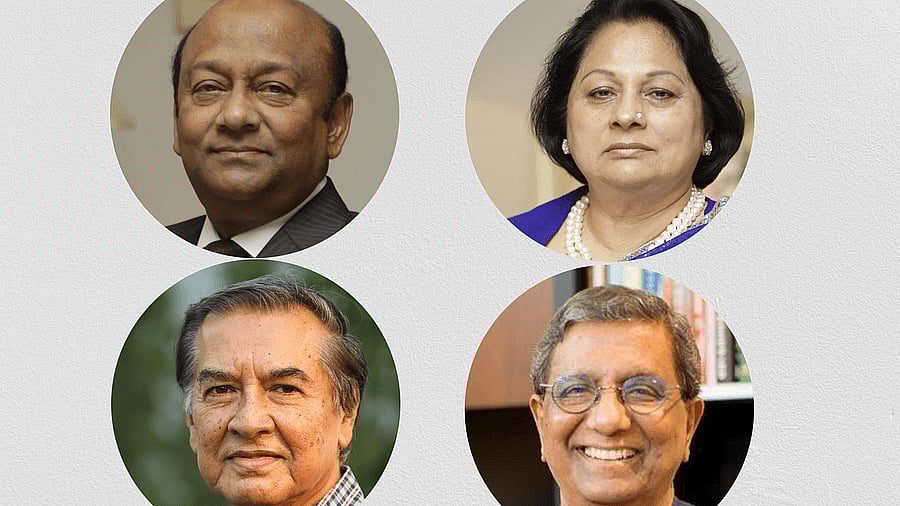 Clockwise: Latifur Rahman, Shahnaz Rahman, Matiur Rahman, Mahfuz Anam