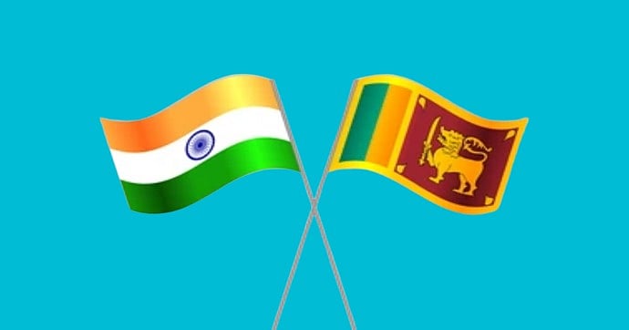 Flags of India and Sri Lanka
