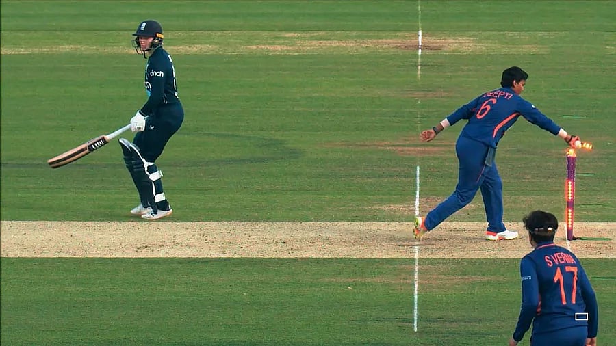 India's Deepti Sharma 'Mankading'