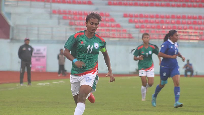 Sabina Khatun scores twice to ensure Bangladesh's victory against Maldives in SAFF Women Championship on 7 September 