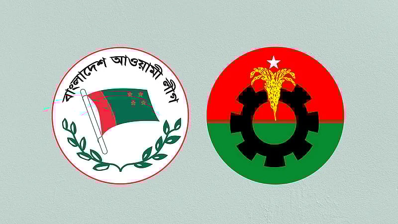 Logos of Awami League and BNP